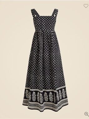 J. Crew - new with tags! Squareneck midi dress in block print, size 14